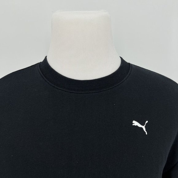 Puma Women's Sweatshirt S Small Cropped Black - Picture 1 of 8